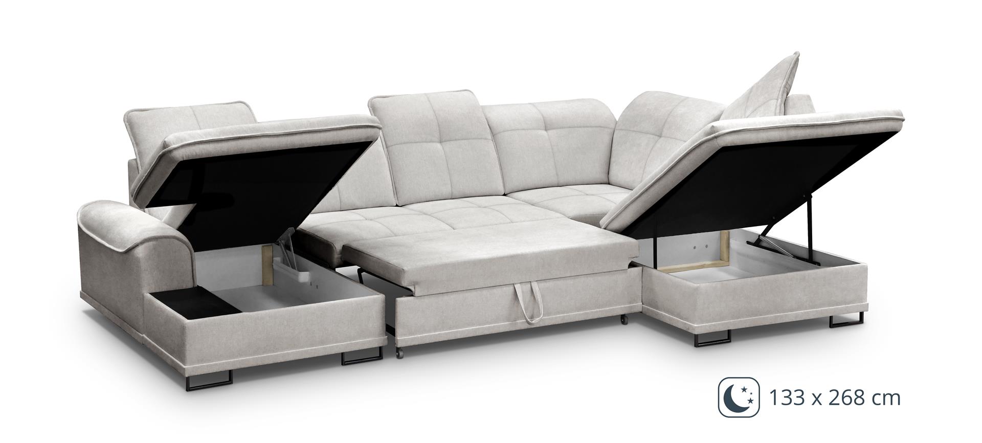 Sofá cama moderno en forma de U - Boss