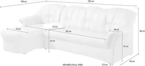 Sofa chaise-longe Papenburg Artículo No. 8676671289