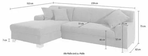 Sofá esquinero con cama - CAPRI Artículo No. 6486045386