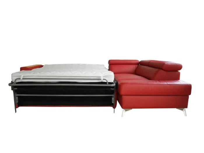 Sofá-cama con arcón piel natural - MONO