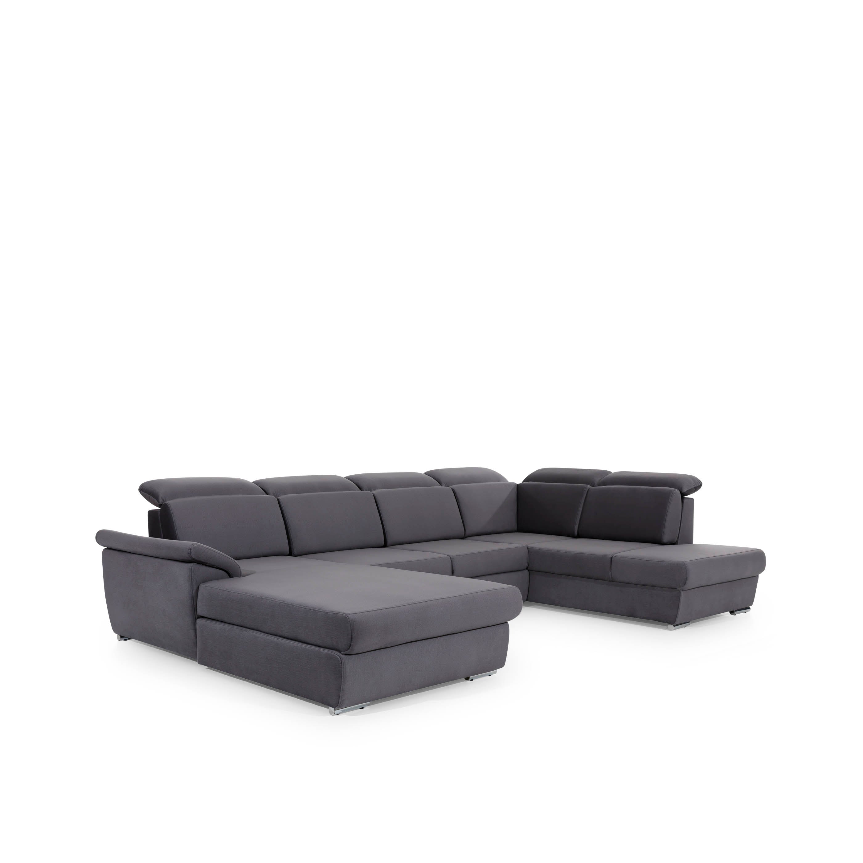 Sofá en U moderno (2 chaiselongs) con cama y arcón - Evanell