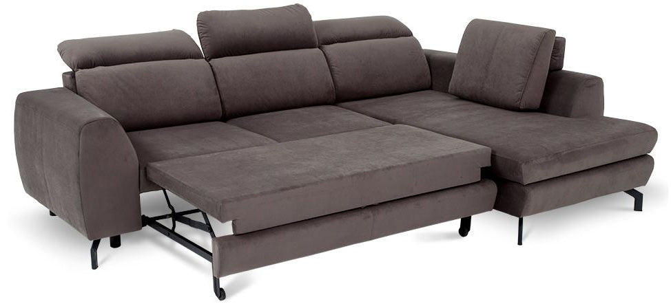 Sofá chaise longue con cama, arcón y cabezales reclinables ‒ Tybet
